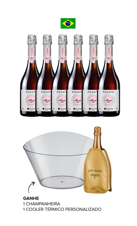 Combo Pizzato Brut Rosé Tradicional Vale dos Vinhedos DO