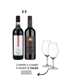 Combo Ícones Italianos (2 garrafas) + 2 Taças Riedel